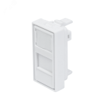 Вставка для модуля Keystone, 1 порт, 22,5x45 мм, со шторкой, белая 15111-11132 СегментЭнерго
