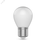 Лампа светодиодная филаментная LED 4.5 Вт 380 лм 2700К AC180-240В E27 шар P45 теплая матовая колба Basic Gauss 1055215 GAUSS