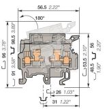 Клемма винтовая с держателем предохранителя M4/8SF4мм.кв 1SNA115657R2500 TE Connectivity (Entrelec,Tyco)