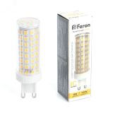 Лампа светодиодная LED 15вт 230в G9 теплый капсульная 38212 FERON