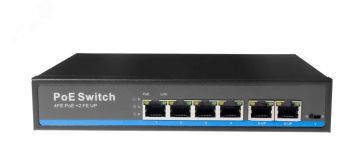 Коммутатор 4*100M+2Uplink*100M 80Вт PoEdog VLAN 250 gf0466 Giraffe