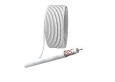 Кабель коаксиальный RG-6U 75 Ом Cu/(оплётка Cu 64%) PVC цвет белый бухта 100 м Б0044603 ЭРА