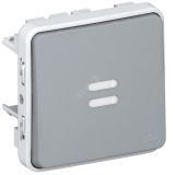 Переключатель с индикатором и лампой, цвет серый 069512 Legrand
