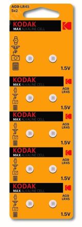 Батарейка AG9 (394) LR936, LR45 [KAG9-10] MAX Button Cell (100/1000/70000) Б0044714 KODAK