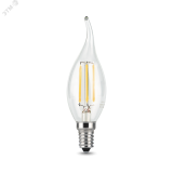 Лампа светодиодная филаментная LED 7 Вт 550 лм 2700К AC185-265В E14 свеча теплая Black Filament 104801107 GAUSS