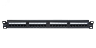 Панель коммутационнная СегментЛАН Cat5e 1U, 24 порта, UTP, RJ45, черная КА-00003607 СегментЭнерго