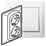 Galea Life Розетка двойная с заземлением white 771030 Legrand