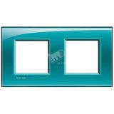 LivingLight Рамка прямоугольная 2 поста Зеленый LNA4802M2VD BTicino