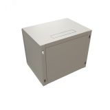 Шкаф настенный 19-дюймовый 19'' 12U 650x600х600мм металлическая передняя дверь с замком серый RAL 7035 WRline'' 521003 WRLine