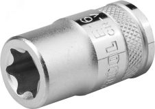 Головка торцевая ''INDUSTRIE QUALITAT'', Cr-V, внешний TORX, хромосатинированная, 1/2'', Е 18 27810-18_z01 KRAFTOOL