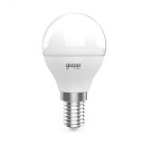 Лампа светодиодная LED 5.5 Вт 525 лм 4100К AC180-240В E14 шар P45 нейтральный (промоупаковка 3 лампы) Basic Gauss 10531252T GAUSS