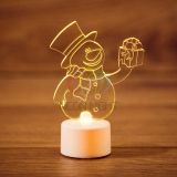 Фигура светодиодная на подставке Снеговик с подарком 2D, RGB 501-054 Neon-Night