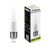 Лампа светодиодная LED 11вт Е27 белый матовая свеча 25944 FERON