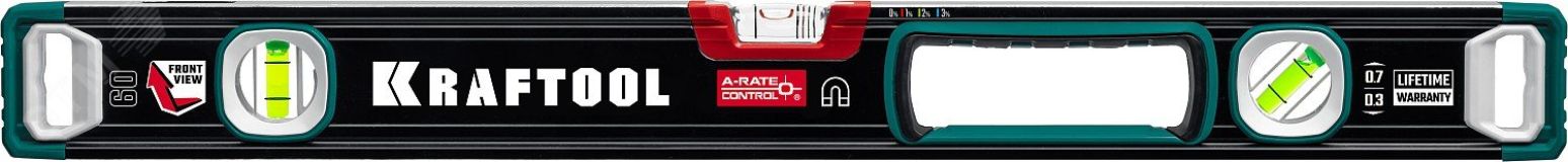Уровень магнитный сверхпрочный с зеркальным глазком A-RATE CONTROL 600 мм 34988-60 KRAFTOOL