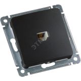 MASTER Розетка компьютерная скрытой установки, в рамку, черный РСК-400-08 HEGEL