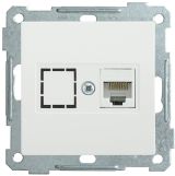 РK11-1-Б Розетка компьютерная RJ45 Cat6 BOLERO белая IEK