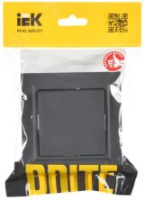 BRITE Выключатель одноклавишный 10А в сборе ВСР10-1-0-БрГ графит IEK BR-V10-0-10-K53-F IEK
