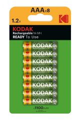 Аккумуляторы NiMH (никель-металлгидридные) Kodak HR03-8BL 1100mAh (48/384/23040) Б0056006 KODAK