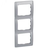 Galea Life Рамка 3 поста вертикальная алюминий 771307 Legrand