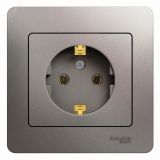 GLOSSA розетка с заземлением в сборе платина GSL001242 Systeme Electric