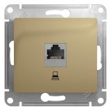 GLOSSA Розетка компьютерная RJ45 категория 5е в рамку титан GSL000481K Systeme Electric