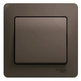 Выключатель одноклавишный, схема 1, в сборе, шоколад GSL000812 Systeme Electric