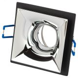 Встраиваемый светильник декоративный KL102 BK/CH MR16 GU5.3 черный хром Б0056356 ЭРА
