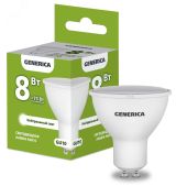 Лампа светодиодная PAR16 софит 8Вт 230В 4000К GU10 GENERICA LL-PAR16-08-230-40-GU10-G IEK