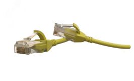 Патч-корд PC-LPT-UTP-RJ45-RJ45-C6-1M-LSZH-YL U/UTP категория 6 1 м желтый 445714 Hyperline