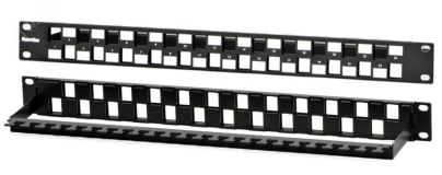 Модульная патч-панель 19 24 порта Flat Type 1U для модулей Keystone Jack 34542 Hyperline