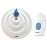 Звонок беспроводной 36 мелодий, 2*1,5V/АА (база), IP20, белый/синий, Feron 23687 FERON