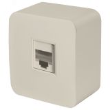 Розетка компьютерная одноместная RJ-45 серия София слоновая кость STEKKER 49482 STEKKER