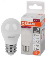 Лампа светодиодная LED 7 Вт E27 6500К 560Лм шарик 220 В (замена 60Вт) OSRAM 4058075579866 LEDVANCE