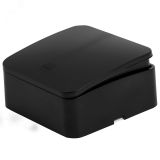 Выключатель двухклавишный с индикатором 250В 10А IP20 серия София черный матовый STEKKER 49477 STEKKER