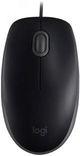 Мышь проводная B110, 1000 dpi, USB-A, черный 7000008737 Logitech