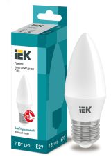 Лампа светодиодная C35 свеча 7Вт 230В 4000К E27 IEK LLE-C35-7-230-40-E27 IEK