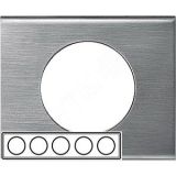 Рамка, пятипостовая, фактурная сталь 069110 Legrand
