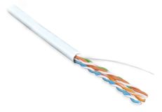 Кабель витая пара UUTP4-C5E-S24-IN-PVC-WH-100 (100 м) неэкран U/UTP 443604 Hyperline