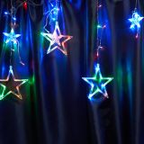 Гирлянда бахрома Звезды  LED мультиколор 3x1м 48615 FERON