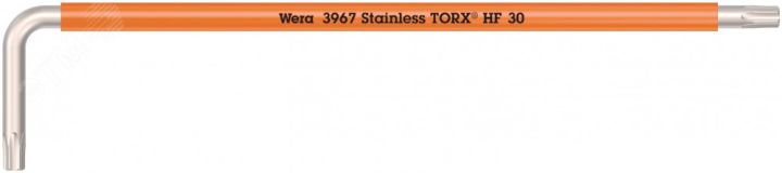 Ключ Г-образный с функцией фиксации крепежа 3967 SXL HF TORX Multicolour удлиненный нержавеющая сталь TX 30 x 195 мм WE-022687 Wera