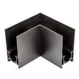 Коннектор UBX-MS21/35 BLACK для накладных магнитных шинопроводов, 35мм. Угловой. Горизонтальный. Черный. ТМ UL-00008729 Uniel