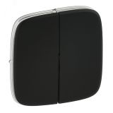 Valena ALLURE Лицевая панель для двухклавишного выключателя Антрацит 755028 Legrand