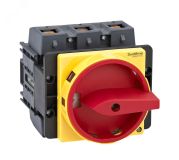 ВЫКЛЮЧАТЕЛЬ-РАЗЪЕДИНИТЕЛЬ 3P 125A IP20 С КРАСНОЙ  РУКОЯТКОЙ НА ДВЕРЦУ 4 ВИНТАМИ С ЗАМКОМ MSD125310R Systeme Electric