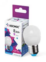 Лампа светодиодная LED 8.5Вт Шар 220В Е27 D45х82 6500К холодный 720 лм LkecLED8.5wGL45E2765 Космос