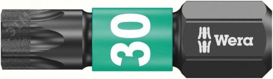 Бита ударная 867/1 IMP DC Impaktor TORX алмазное покрытие хвостовик 1/4 C 6.3 TX 30 x 25 мм WE-057626 Wera