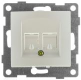 Bravo Розетка компьютерная RJ45, одинарная, скрытая установка.  жемчуг С10К1-028 GUSI ELECTRIC