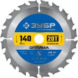 Диск пильный по дереву Оптима 140 x 20мм 20T 36903-140-20-20_z01 ЗУБР