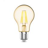 Лампа светодиодная филаментная LED 4.5 Вт 300 лм 2200К AC180-240В E27 А60 (груша) теплая золотистая колба Basic Gauss 1021245 GAUSS