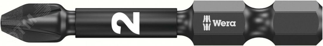 Бита ударная 855/4 IMP DC Impaktor PZ алмазное покрытие хвостовик 1/4 E 6.3 PZ 2 x 50 мм WE-057661 Wera