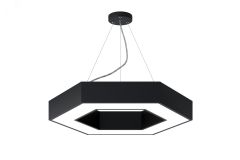 Светильник светодиодный Geometria Hexagon SPO-123-B-40K-045 45Вт 4000К 2500Лм IP40 600*600*80 черный подвесной Б0050555 ЭРА